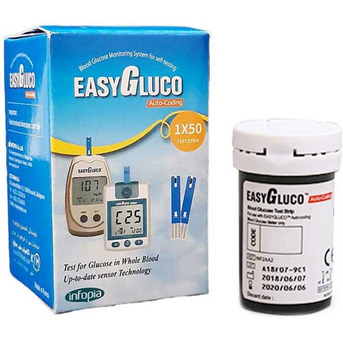 d8YcM7H1xPAv8fHF نوار تست قند خون ایزی گلوکو بسته 50 عددی